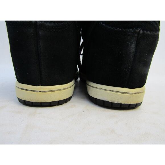 NIKE Sky Hi Dunk Women Sz 7 Black Purple Leather Lace Up Hidden Wedge Sneaker - Picture 12 of 15